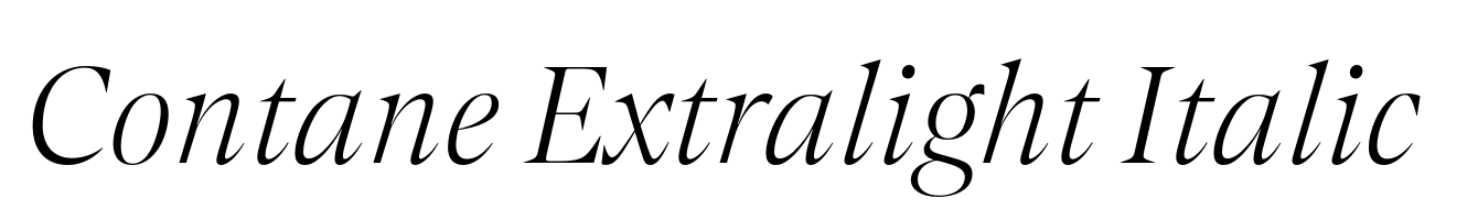 Contane Extralight Italic